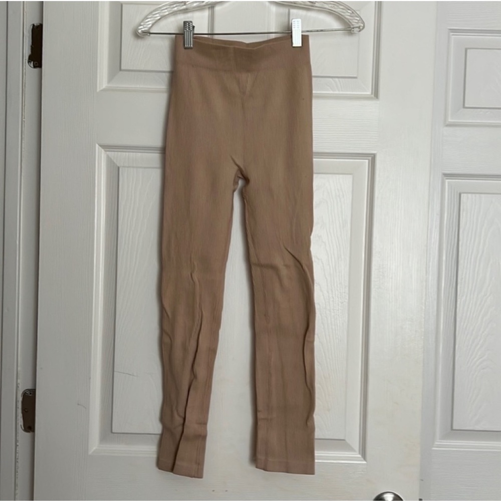 Zara Nude Ribbed Seamless Leggings XS/S